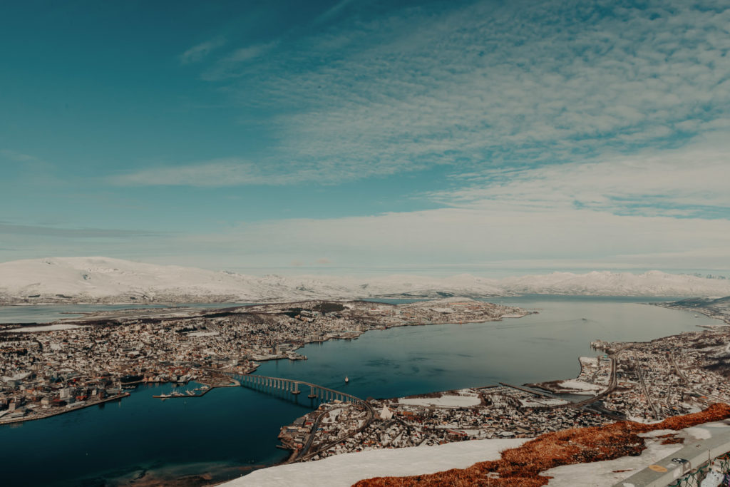 View over Tromsø city, norway, taken at Fjellheisen
