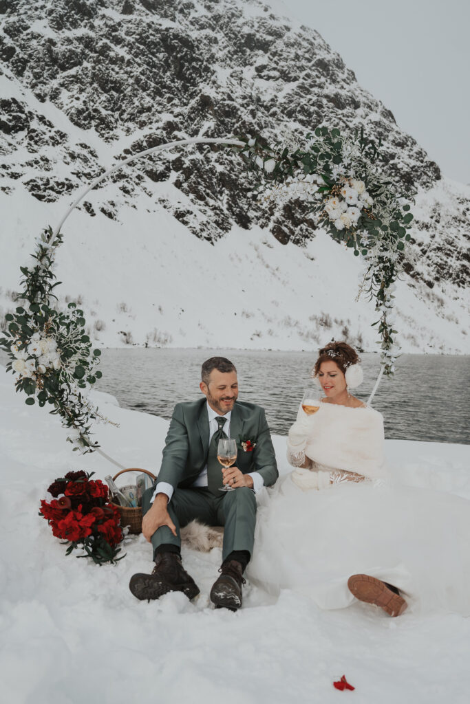 Winter Elopement in Lyngen Norway